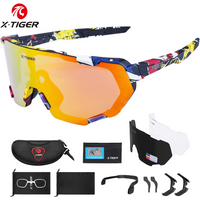 X-TIGER Polarized Cycling Glasses JTS Sports Sunglasses UV400 Bike Bicycle Eyewear Outdoor Baseball Fishing Glasses Multi Color