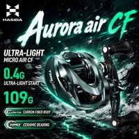 HASIDA Aurora AirCF Carbon BFS Baitcasting Fishing Reel NMB SIC BB 109G Ultralight Reel 3D Suspension Magnetic Brake