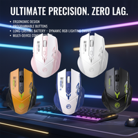 Wireless Ergonomic Design Mouse,Bluetooth/2.4G,Rechargeable,6 Buttons,1600 DPI Gaming Mouse For Laptop PC Computer Office Use