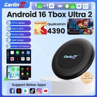 CarlinKit Android 16 Ultra 2 CarPlay Ai Box CQ4390 8G+128GB Screen Mirroring Wireless Android Auto Split Screen FOTA For Netflix