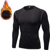 Men Undershirts Thermal Underwear Thin Fleece Elastic Compression Fitness For Winter Sprots Wear