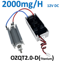 AQUAPURE 12V DC Super Stable Titanium Electrode Ozone Module Ozone Generator Part Quartz Tube