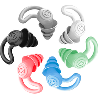 HUAK 3 Layer Ear Plugs For Sleep Silicone Noise Cancelling Hearing Protection, Soft Reusable Ear Plugs for SleepSwim