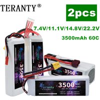 TERANTY 2S 3S 4S 6S Lipo Battery 3500MAH 60C 7.4V 11.1V 14.8V 22.2V Battery For RC Car Drone Quadcopter Boat 2PCS