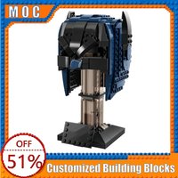372 PCS Classic TV Series Helmet Model Custom Building Blocks Assembly Educational DIY Toy Creative Gift For Collection Display