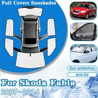 Car Windows Visor For Skoda Fabia Accessories MG 2 5J 2007~2014 Windshield Anti-UV Sun Protection Sunshades 2008 2009 2010 2011