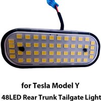 Upgraded 48LED Tailgate Trunk Lights For Tesla Model Y 2023 Rear Trunk Replacement LED Light Luggage White Tail Lamp Accessories