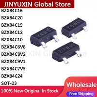 100Pcs BZX84C16 BZX84C20 BZX84C15 BZX84C12 BZX84C10 BZX84C6V8 BZX84C8V2 BZX84C9V1 BZX84C7V5 BZX84C24 SOT-23 IC Chip In Stock
