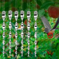10pcs Reflective Bird Scare Rod Spiral Wind Spinner Farm Orchard Garden Deterrent Anti Bird Repeller