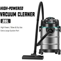 35L/38L/48L Wet Dry Barrel Vacuum Cleaner Powerful Suction Stainless Steel Industrial Vacuum for Home Renovation Cleaning