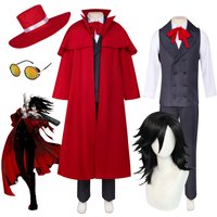 Anime Hellsing Alucard Cosplay Costumes Wig Uniform Clothes Sets