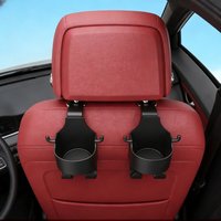 1/2 Car Seat Back Storage Organizer with Hook And Cup Holder Multifunctional PP Drink & Phone Holder In-Car Storage Accessory
