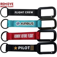 1PCS Car Keychain For Motorcycles Key Chains Red Blue Woven Key Fob Pilot Flight Crew Airbus Boeing Aviation Gifts Key Chain Tag