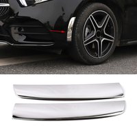 For Mercedes Benz A Class W177 V177 A180 A200 A250 Car Front Bumper Side Wheel Eyebrow Stainless Steel Decorate Sticker Trim