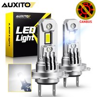 AUXITO 2Pcs Canbus H7 LED Bulb Headlight 100W 20000LM Turbo 1:1 Mini Size Head Lamp Wireless CSP LED Chips Automobile Bulb