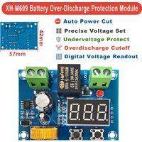 XH-M609 Battery Over-Discharge Protection Module 12V-36V Undervoltage Cutoff Board Digital Display Adjustable for Lead Acid Li