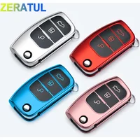 TPU Shell Fob Holder Protector Car Flip Key Case Cover For Ford Focus 2 MK2 Fiesta Mondeo Galaxy Falcon Territory Ecosport
