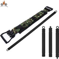 Adjustable Bench Press Band with Bar Portable Arm Expander Resistance Training Workout Equipment for Home Gym Fitness & Travel
