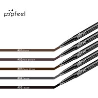 POPFEEL 3D Dual Head Eyebrow Pencil Waterproof Sweatproof Smudge Proof Long Lasting Eye Makeup Pencil