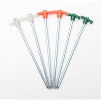 4Pc Outdoor Camping Reinforced Ground Nails Beach Tent Canopy Camping Nails Lengthened Bold Windproof Steel Nails Floor Tile