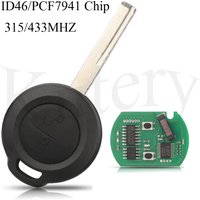 jingyuqin 2BTN Smart ID46 Chip MN901621 315/433MHz HU56 Blade Remote Control Car Key For Smart 454 For Mitsubishi Colt Cabriolet