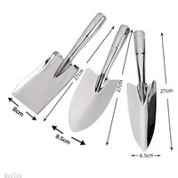 Full Stainless Steel Thickened Gardening Trowel Heavy Duty Digging Soil Scoop Planting Shovel for Potting Planting Weeding