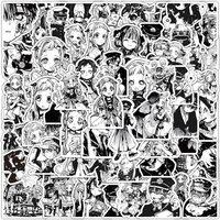 60PCS Black and White Amane Stickers Hanako Graffiti Stickers DIY Diary Phone Case Handmade Scrapbook Aesthetic Stickers