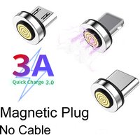 5Pcs Magnetic Plug Fast Charging 7 pin Micro USB Type-C Plug For iPhone Samsung A32 A52 A73 A53 A33 5G Huawei P50 P40 3A Plug