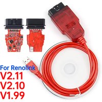 2025 New Renolink V2.11 V2.10 V1.99 OBD2 Cable ECU Programmer For Renault/Dacia Coding Airbag Reno Link USB Diagnostic Cable HOT