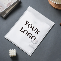 50pcs white double-sided non-woven zipper bag, clothing packaging bag, sweater T-shirt storage bag, supports customized logo