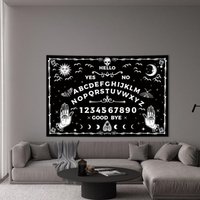 Gothic Ouija Board Tapestry Multiple Sizes HD Sublimation Print Magic Eye Witch Skull 100 Polyester Washable Bedroom Living