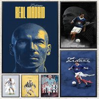 footballer Z-Zinedine Zidane-e Poster Waterproof & Self-adhesive HD Wall Art, Ideal for Home Decor & Gifts