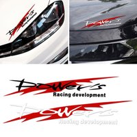 Racing Development Car Sticker Personality Trends Power's Racing Sports Sticker Car Reflective Waterproof Decal Cool Decorative