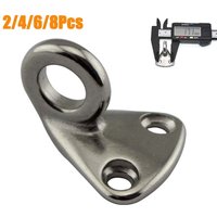 2/4/6/8Pcs Stainless Steel Boat Fender Hook With Closed Eye Fending Hooks Rope Traction Fender Hook Sailing Yacht Accessories