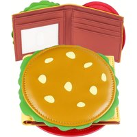 Fun Hamburger Shaped Wallet, Krabby Patty Style Card Case, Unisex RFID Blocking Anti-Theft Design, Thin PU Leather Billfold