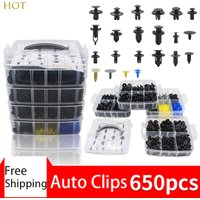 Clips de Fixation Automobile, Retenue de Poussée Mixte, Porte de Voiture, Outils de Fixation de Carrosserie, Polymères Automobiles, Outil de Fixation, 650 Pièces