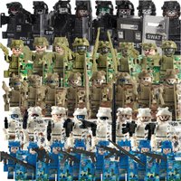 Military building blocks, special ghost police, small particles used to assemble dolls, soldiers, jeep weapons, toys and gifts.