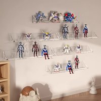 Blind box storage display rack humanoid ornament L-shaped transparent wall-mounted figure display cabinet wall-hanging punch-fre