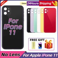 New For IPhone 11 Back Cover Glass Fast Replacement Housing Battery Cover Big Hole Rear Glass and Back Glass No Lens cover