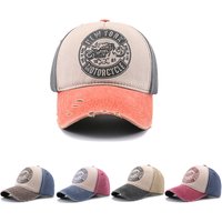 New Fashion Letter Print Snapback Washed Cotton Baseball Cap Men Women Patchwork Hip Hop Caps Outdoor Spring Summer Sun Hat