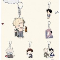 Hot Korean Cartoon BL Manga Anime Roses and Champagne keychain Fans Collection Jewelry Gift