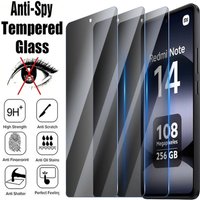 1-3Pcs Anti-spy Tempered Glass For Xiaomi Redmi Note 14 14S 13 Pro 12 11 10 9 8 Screen Protector Films Redmi 15C 14C 13C 12C 10C
