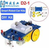 D2-1 Smart Robot Car Kits Intelligent Tracking Line Car Photosensitive Robot DIY Electronic Toy DIY Kit Patrol Automobile Parts
