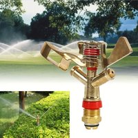 1pc 360 Degree Rotation Lawn Impact Sprinkler WateringSprinklers Male Metal Pulsating Farm Sprinklers For Garden IrrigationAgric