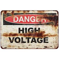 Danger High Voltage Vintage Sign Retro Decor Signs Man Cave Decorations Metal Tin Art Gift Gloss 208120067019