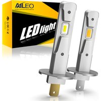AILEO 2Pcs 200W 10000LM H1 LED Lamps 3000K 6000K H1 Led Fog Light Bulb Design Wireless For Car CSP DRL 7035 Chip Yellow White