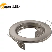 Non-adjustable MR16 GU10 Led Recessed Spotlight Frame Metal Indoor Home Renovation Housing Fixture Round