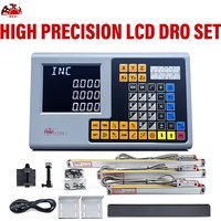 HXX GCS906 2 Axis 3 Axis LCD DRO Kit Milling Lathe Grider Digital Readout Display with 5um/1um Linear Scale Ruler Encoder