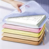 A4 Mesh Zipper Storage Pouches, 5 Pack Document Organizer Bags