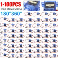 100pcs SG90 9G Micro Servo For RC Planes Fixed Wing Aircraft Model Telecontrol Aircraft Toy Mini Servo Motor 180 360° Helicopter